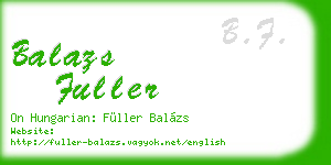 balazs fuller business card